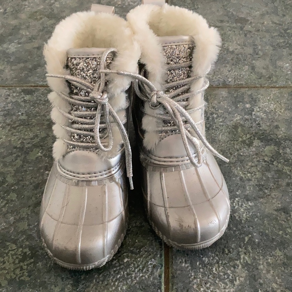 Justice fluffy rain boot